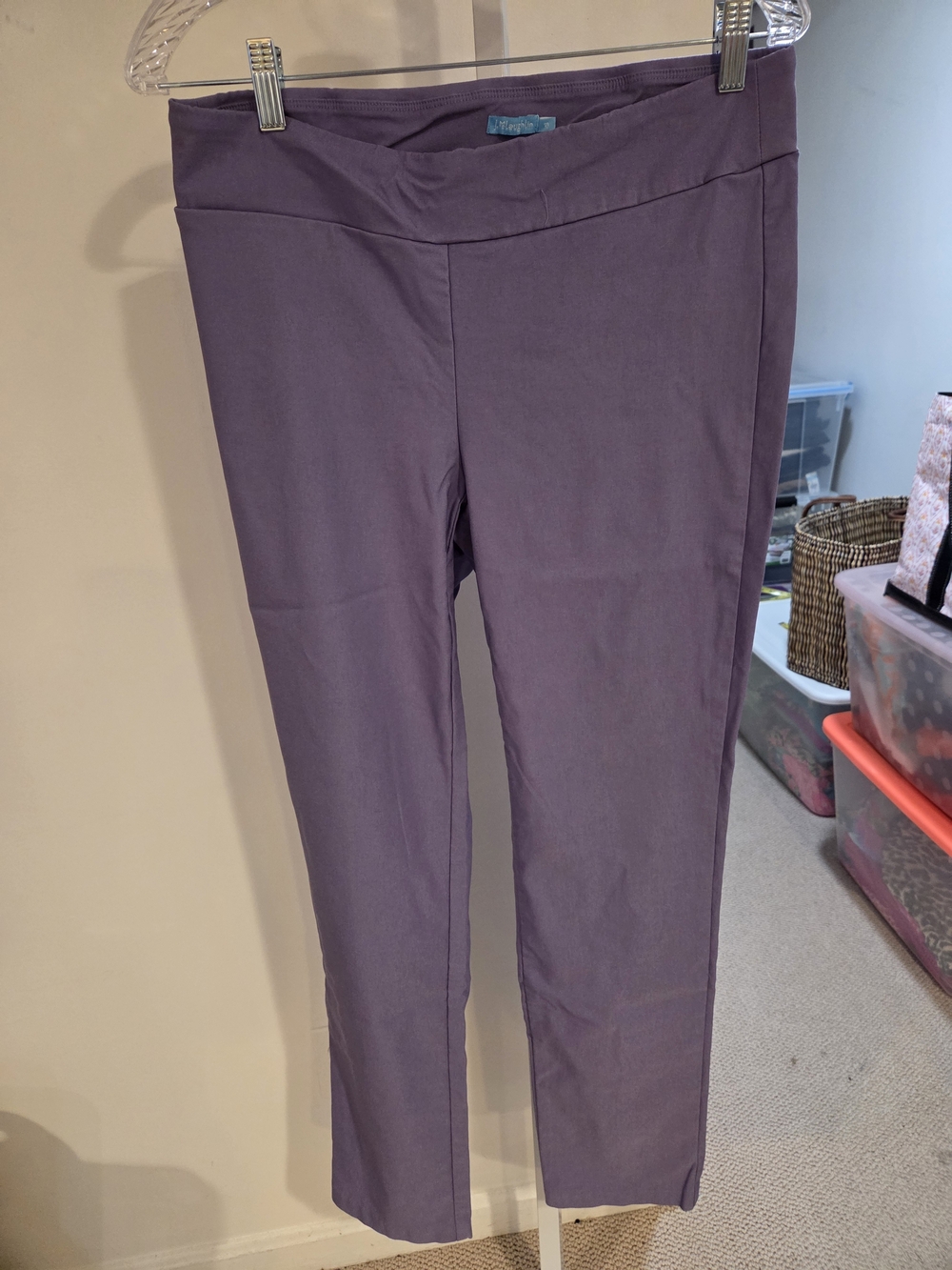 J. McLaughlin Slim Straight Pants in Mauve Purple